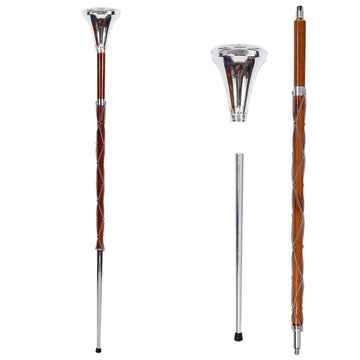 Drum Major Stave Stave Flat Head Chrome Plated Three Parts
